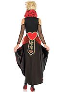 Red Queen from Alice in Wonderland, costume dress, cold shoulder, stay up collar
